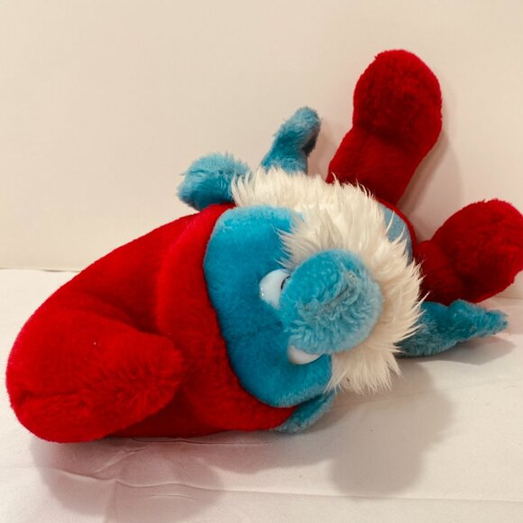 VINTG PAPA SMURF 1979 PEYO WALLACE-BERRIE 10" SITTING PLUSH VGUC - Picture 4 of 8
